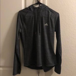 Adidas gray climalite jogging hoodie